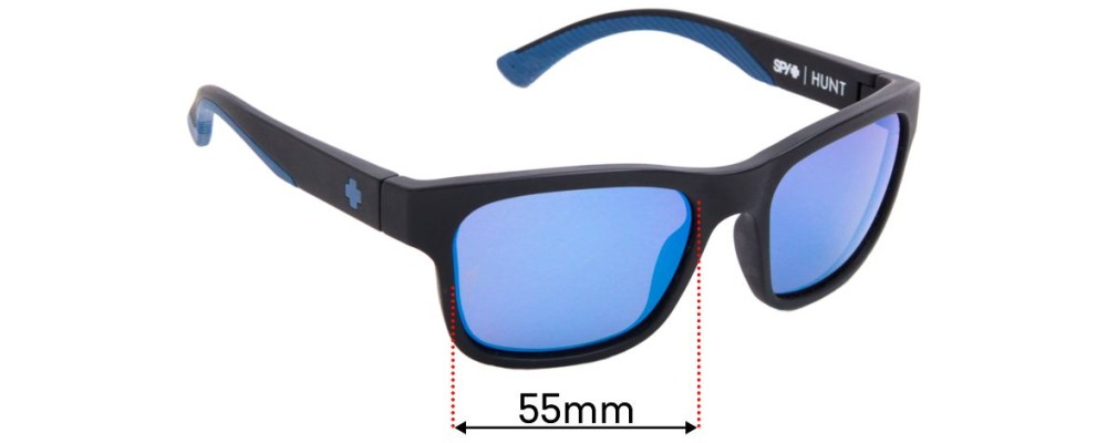 Sunglass Fix Replacement Lenses for Spy Hunt - 55mm Wide